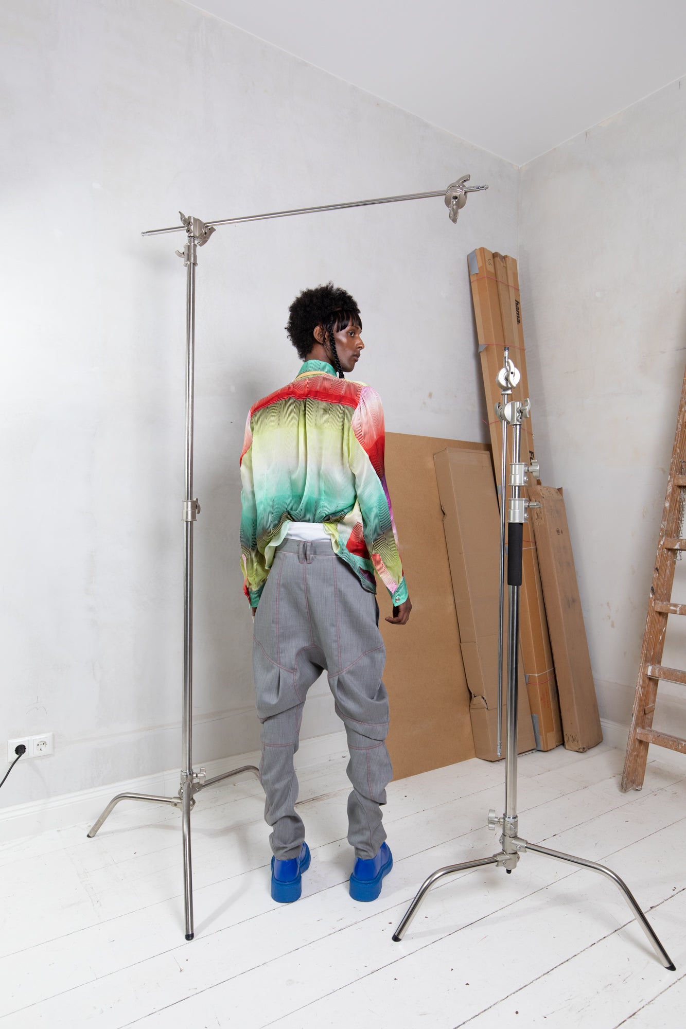 Wool "J.J" Pants in grey