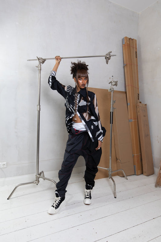 Silk "GALINDO" Shirt in black