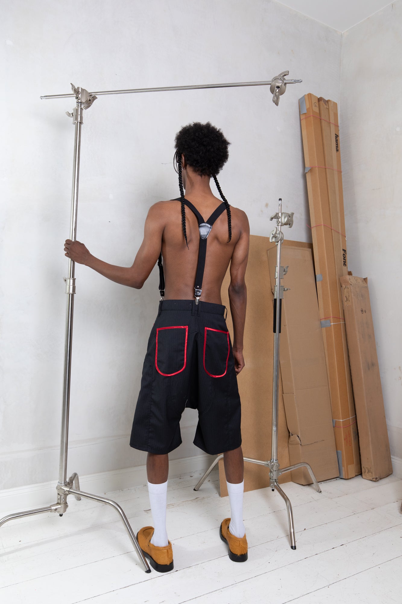 Wool "69"Shorts in Black