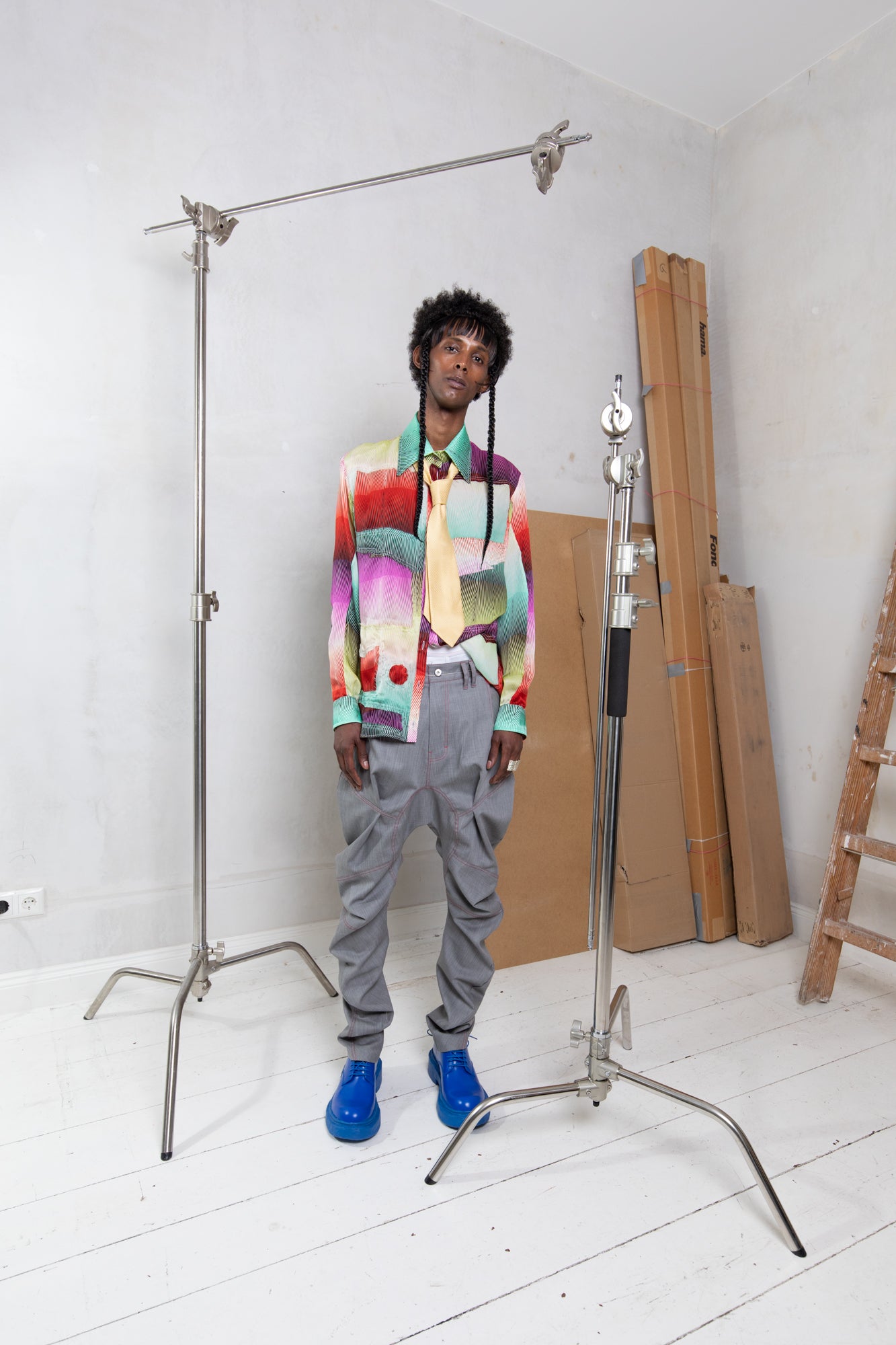 Wool "J.J" Pants in grey
