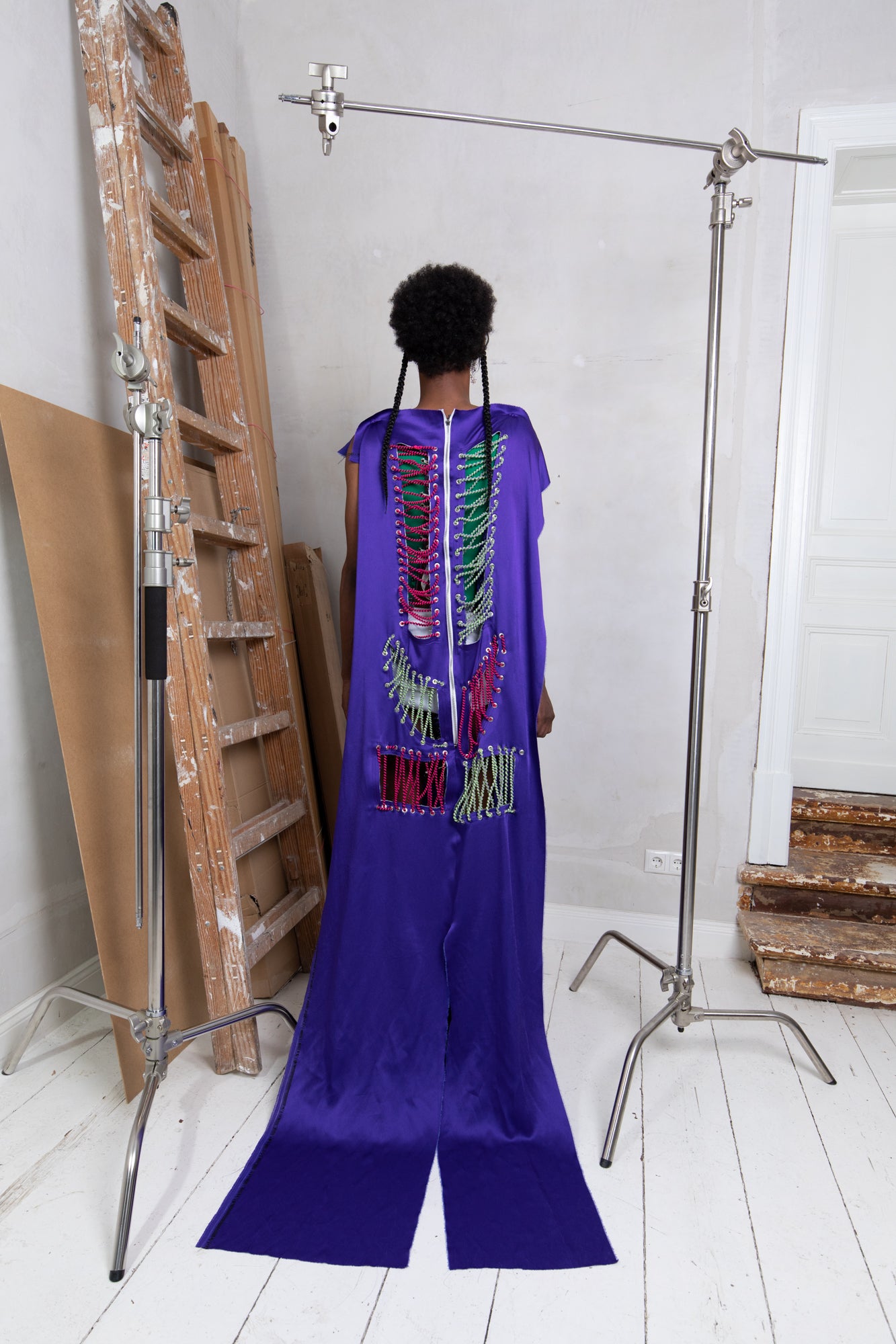 Silk Embroidered "SOACHA" Dress